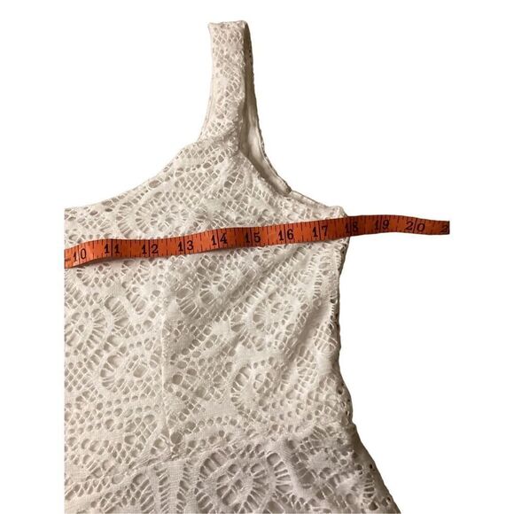 Apt 9 Ivory Skater Dress Coastal Beach Floral Vacation Travel Formal Easter - Picture 8 of 9